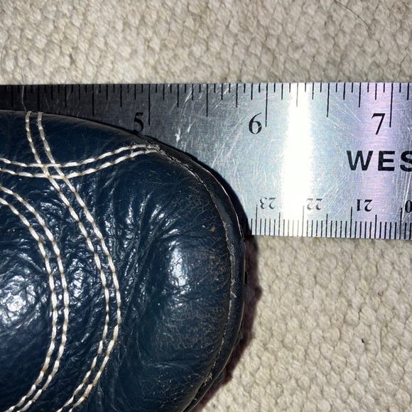 Infant size 5 leather Navy Walker Shoes with Secure Straps - Picture 11 of 16